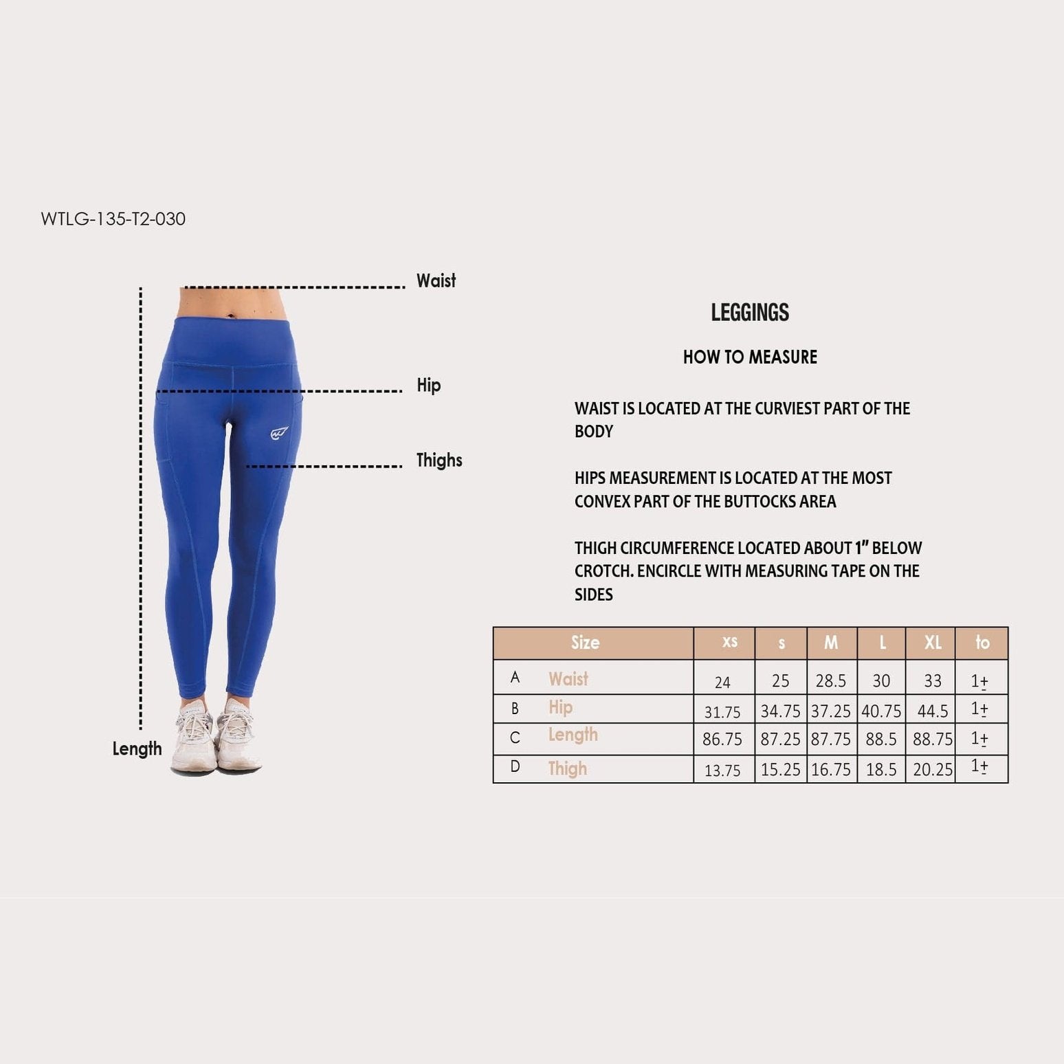 Solid Mid Rise Legging in Blue - Sporty Pro