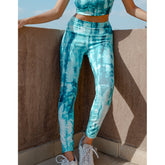 Teal Scorch Leggings - Sporty Pro