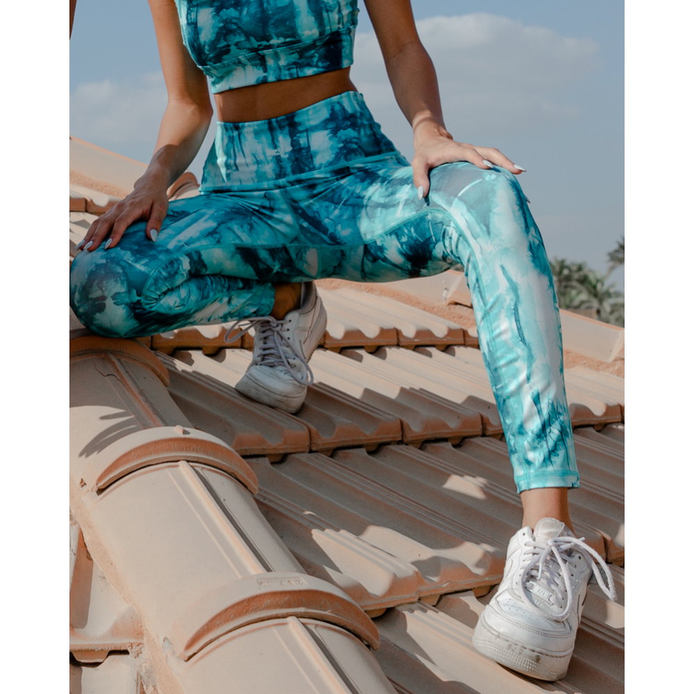 Teal Scorch Leggings - Sporty Pro