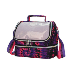 Black & Purple tie dye Lunchbag