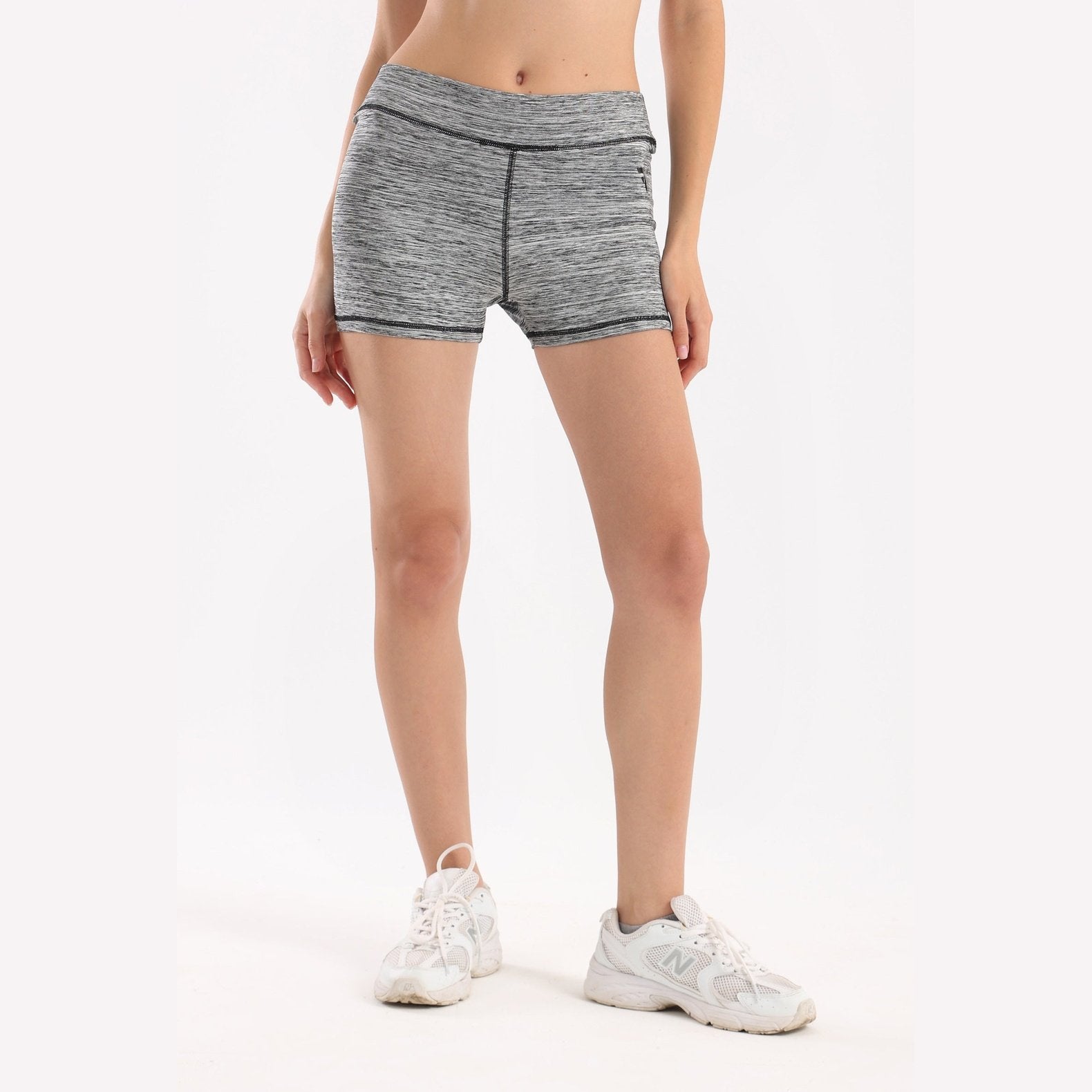 Ash Grey Heather Basic Shorts