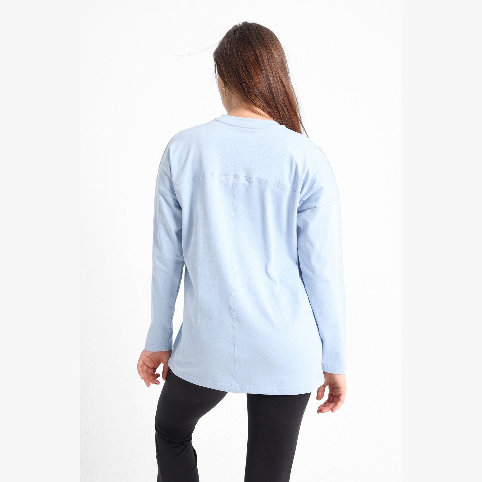 Oversized seam t-shirt in pastel blue