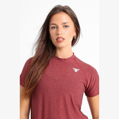 Red heather short sleeve top
