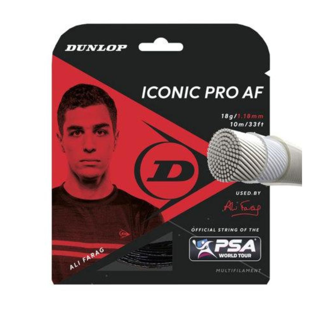 Dunlop Iconic pro 18G 10M set/D2305 Ali Farag Squash String