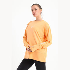 Apricot warm-up modest top