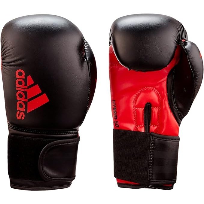 Adidas Hybrid 50 Boxing Gloves Black/Core Red