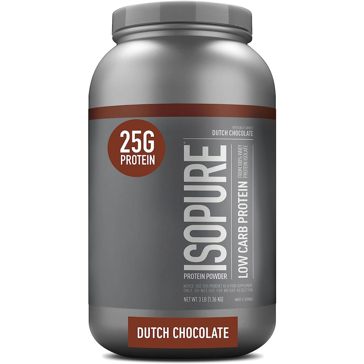 Whey Isolate Protein Powder - Dutch Chocolate 1.36 Kgs (3 lbs)