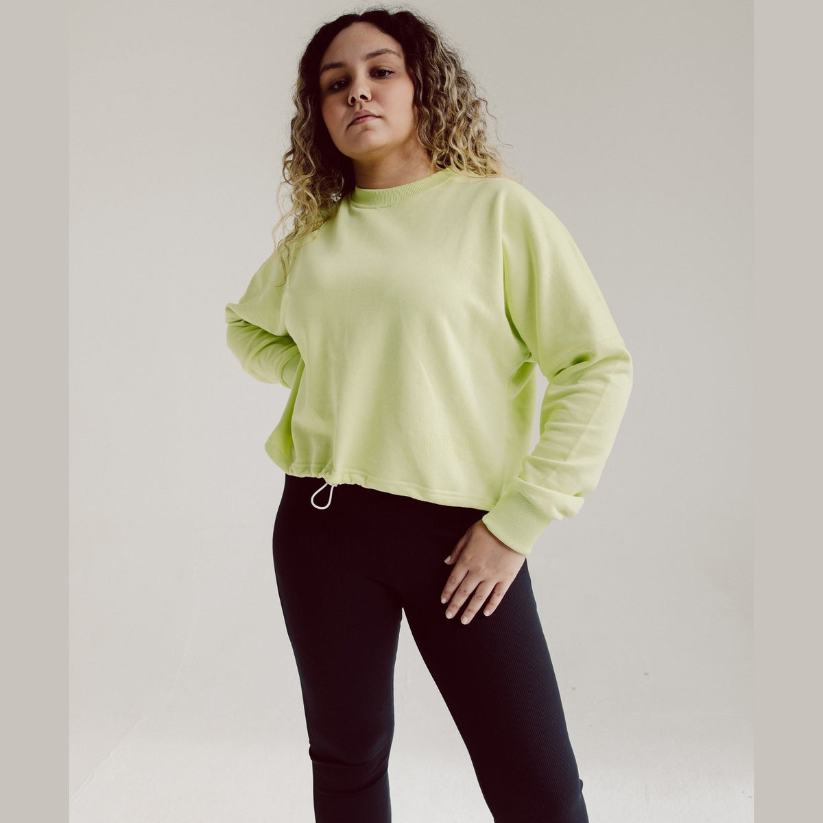 Green Apple Crop Sweatshirt