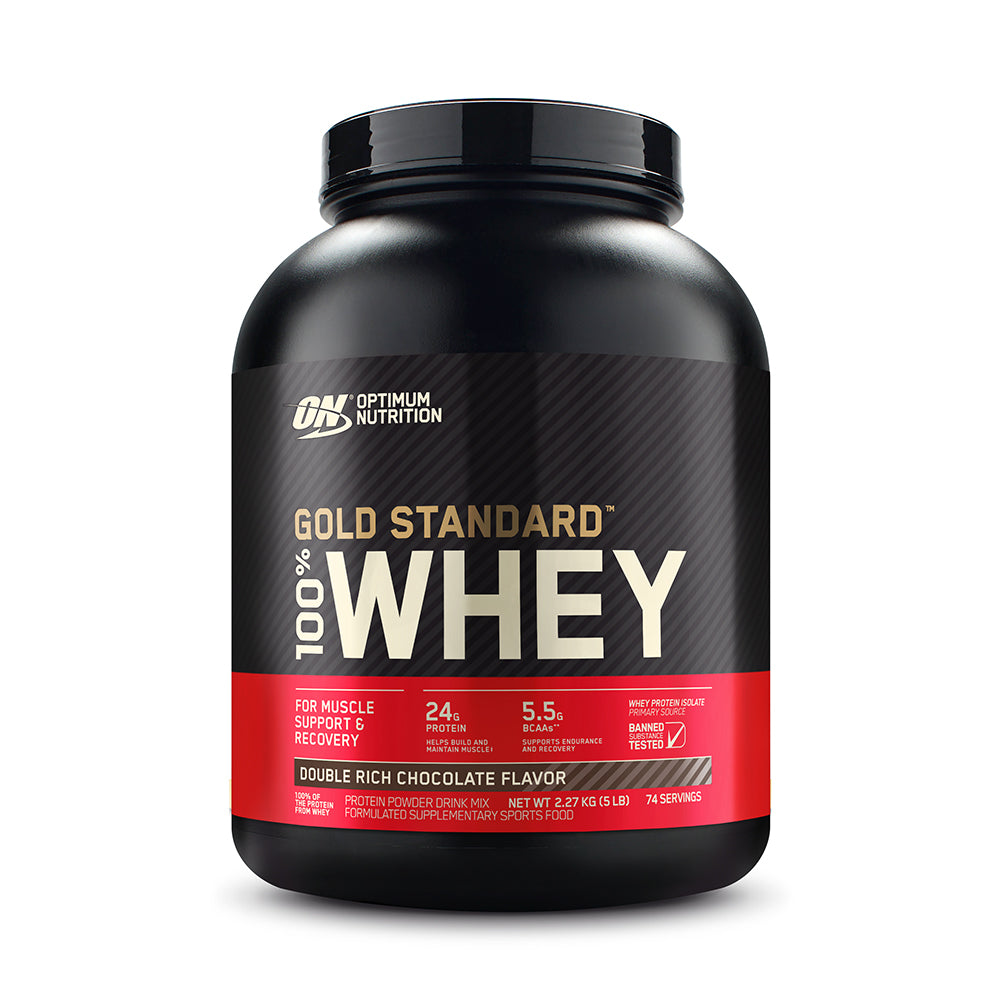 Gold Standard 100 Whey Protein Powder 5 lbs - Double Rich Chocolate