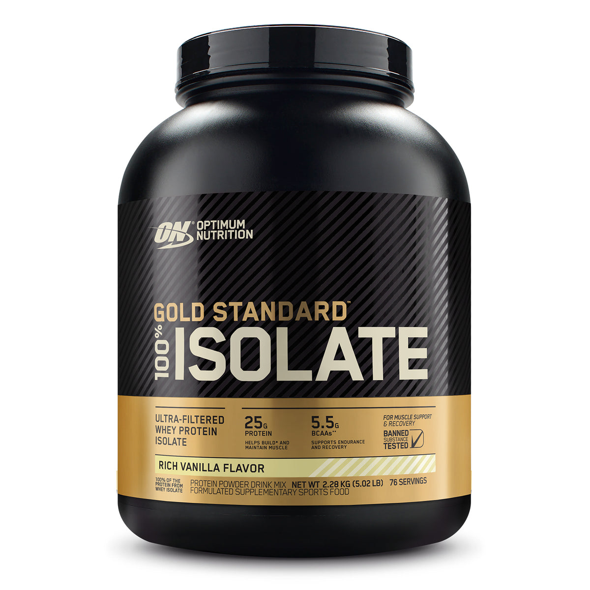 Gold Standard 100 Isolate Ultra Filtered Whey Protein - Vanilla 228 Kgs (5 lbs)