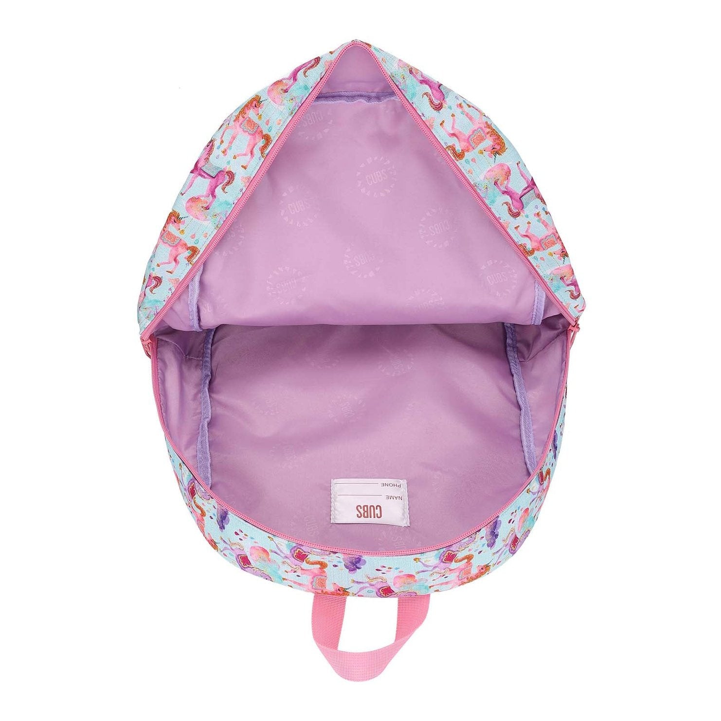 Shiny Fabric Baby Blue Backpack