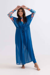 Chiffon Dress - Petroleum