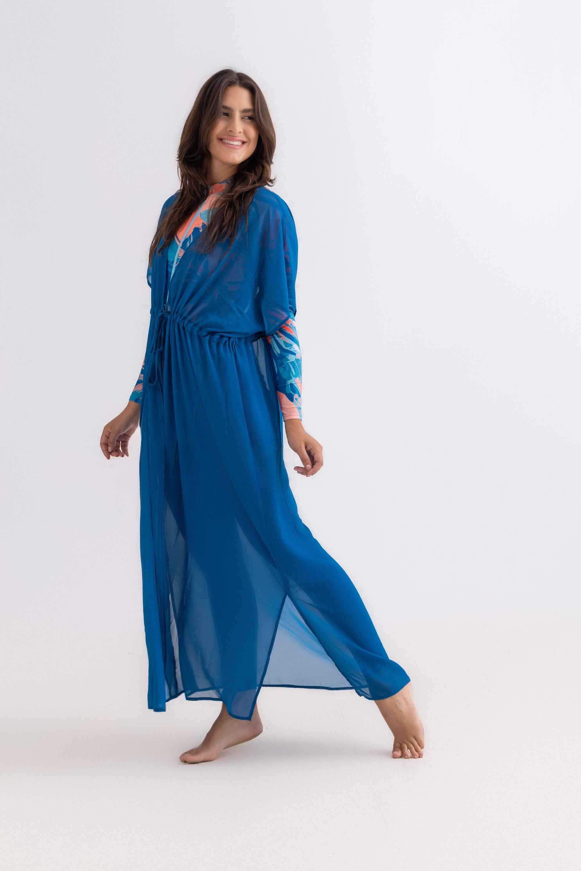 Chiffon Dress - Petroleum
