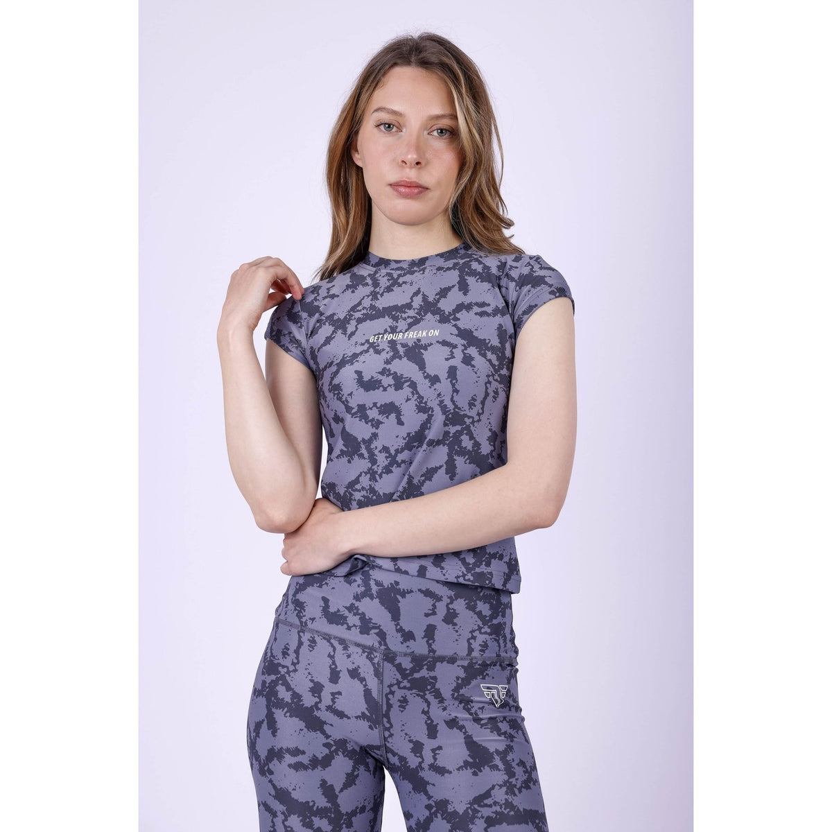 Cool Grey Camouflage Training Short Sleeve Top
