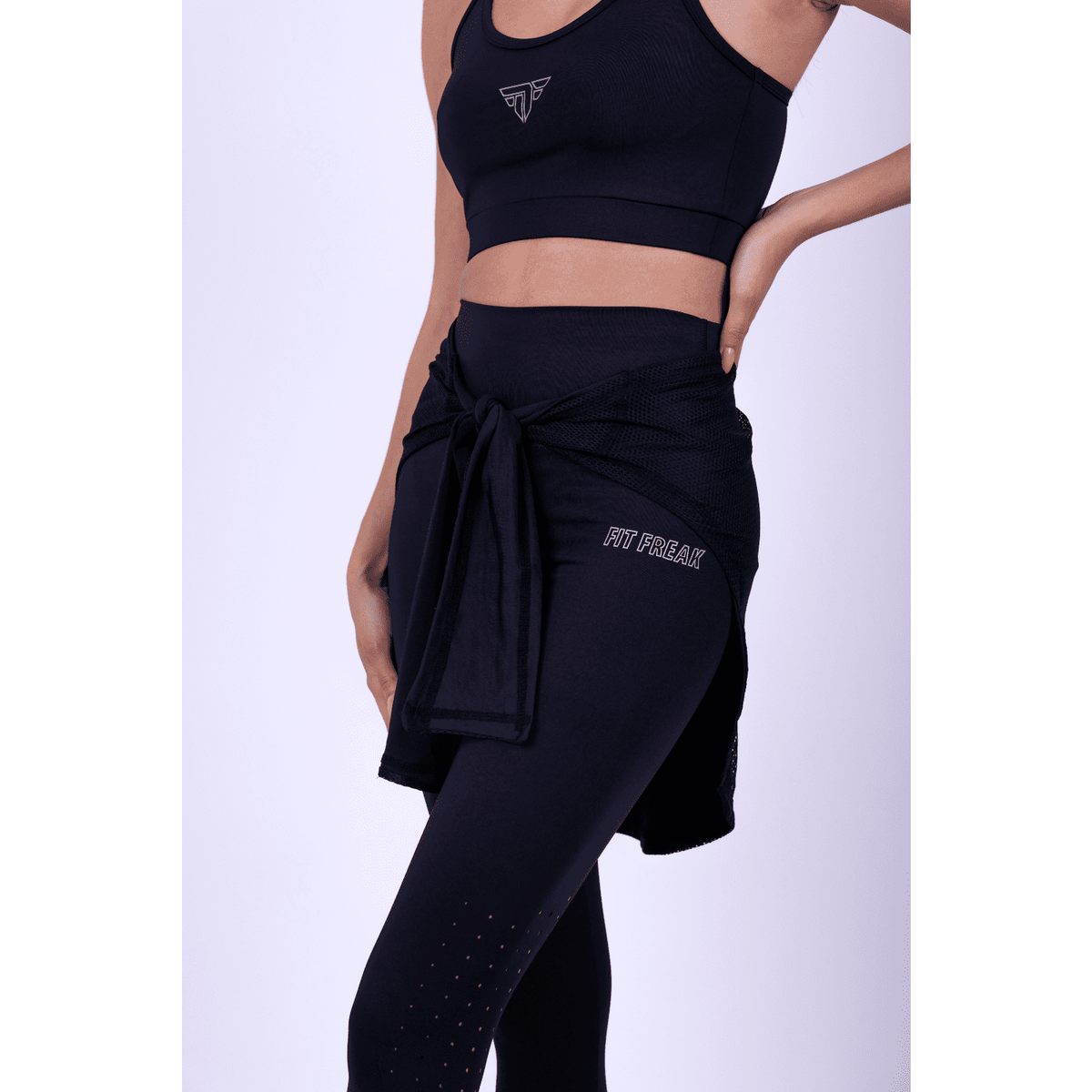 Mesh Black Hip Cover With Sleeves