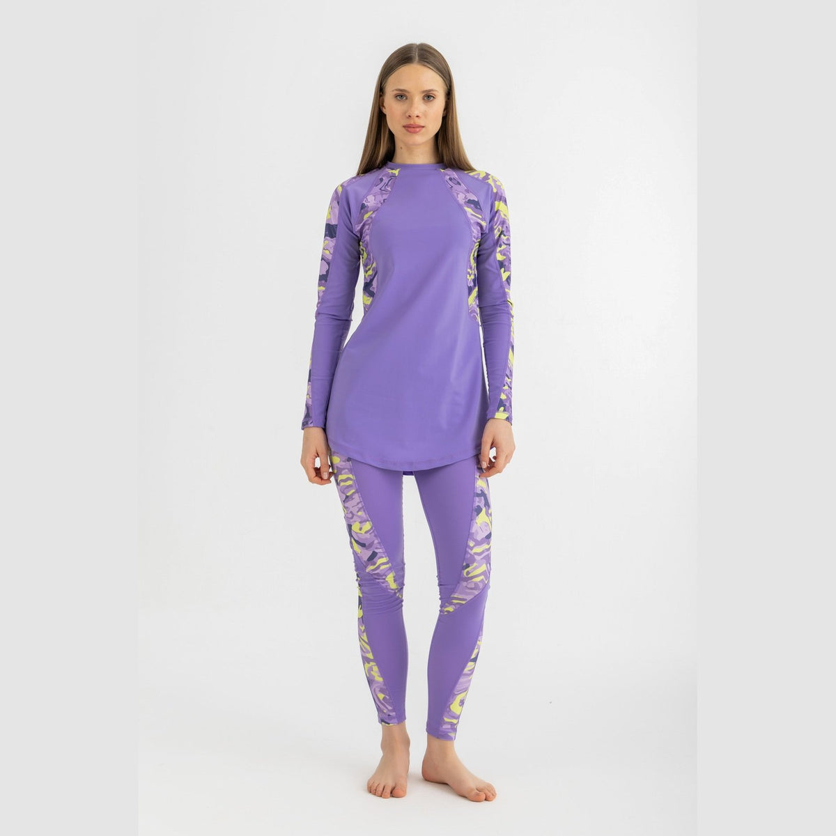 Digital Daydream  Asymmetrial Basic Swimsuit