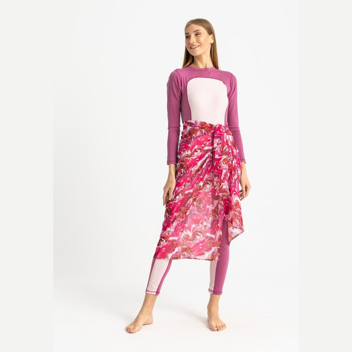 Chiffon Wrap - Pink Watermark