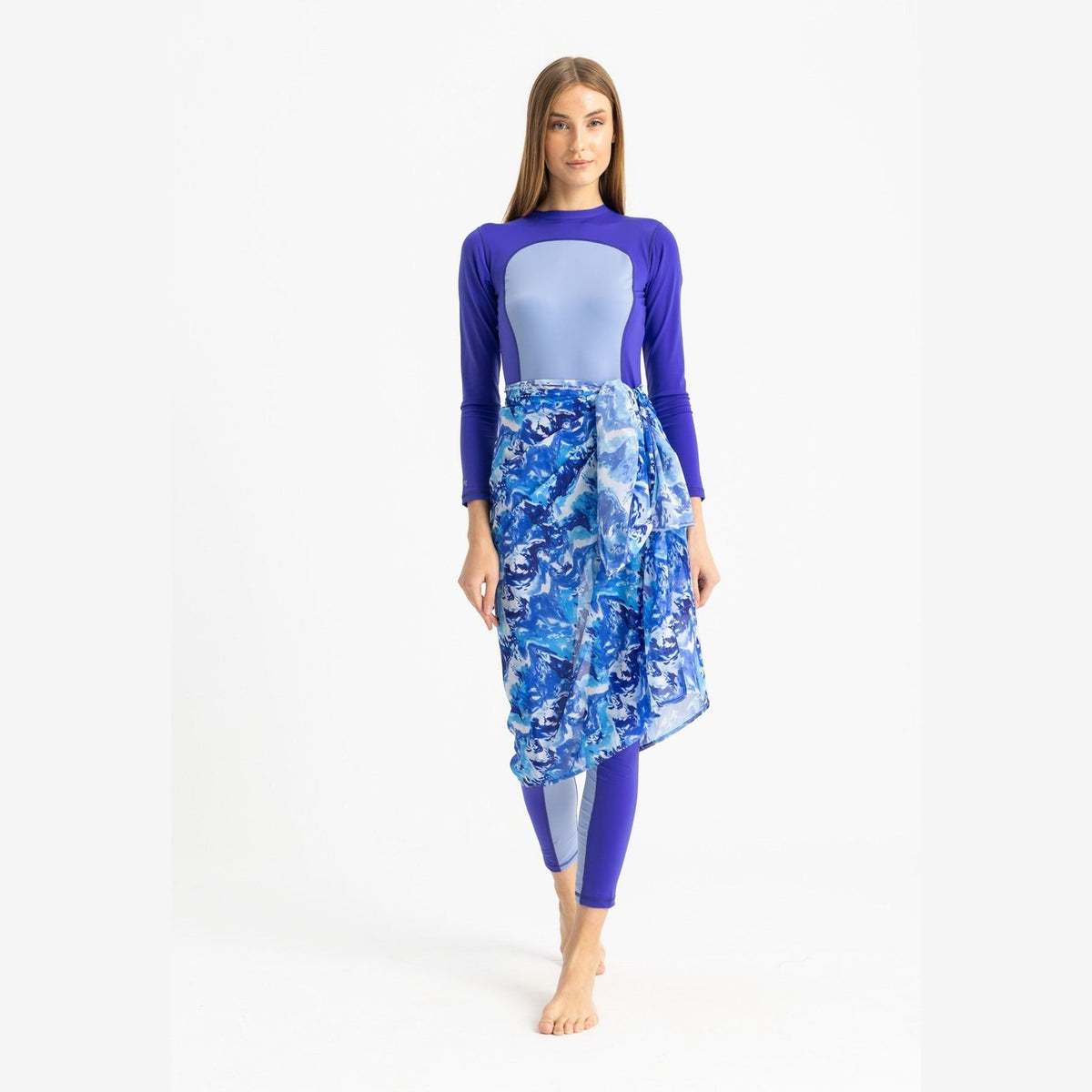 Chiffon Wrap - Blue Watermark