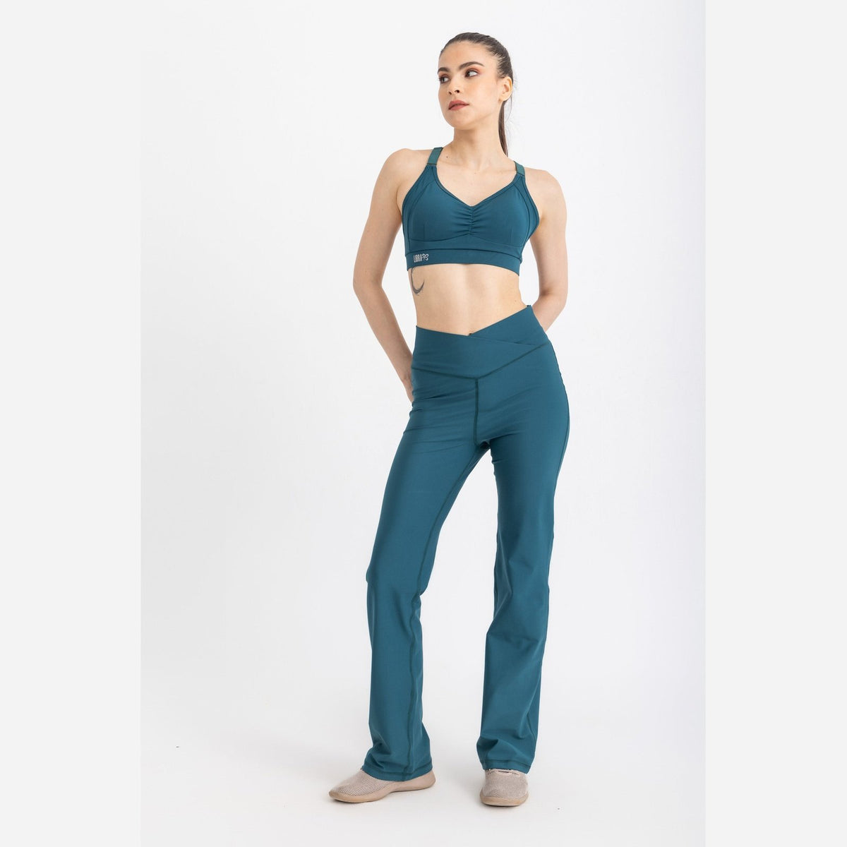 V-Flare Leggings - Atlantic Deep