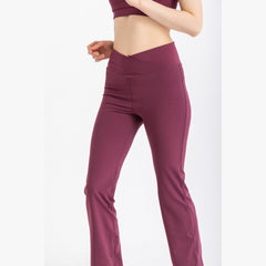 V-Flare Leggings -Crushed Violets