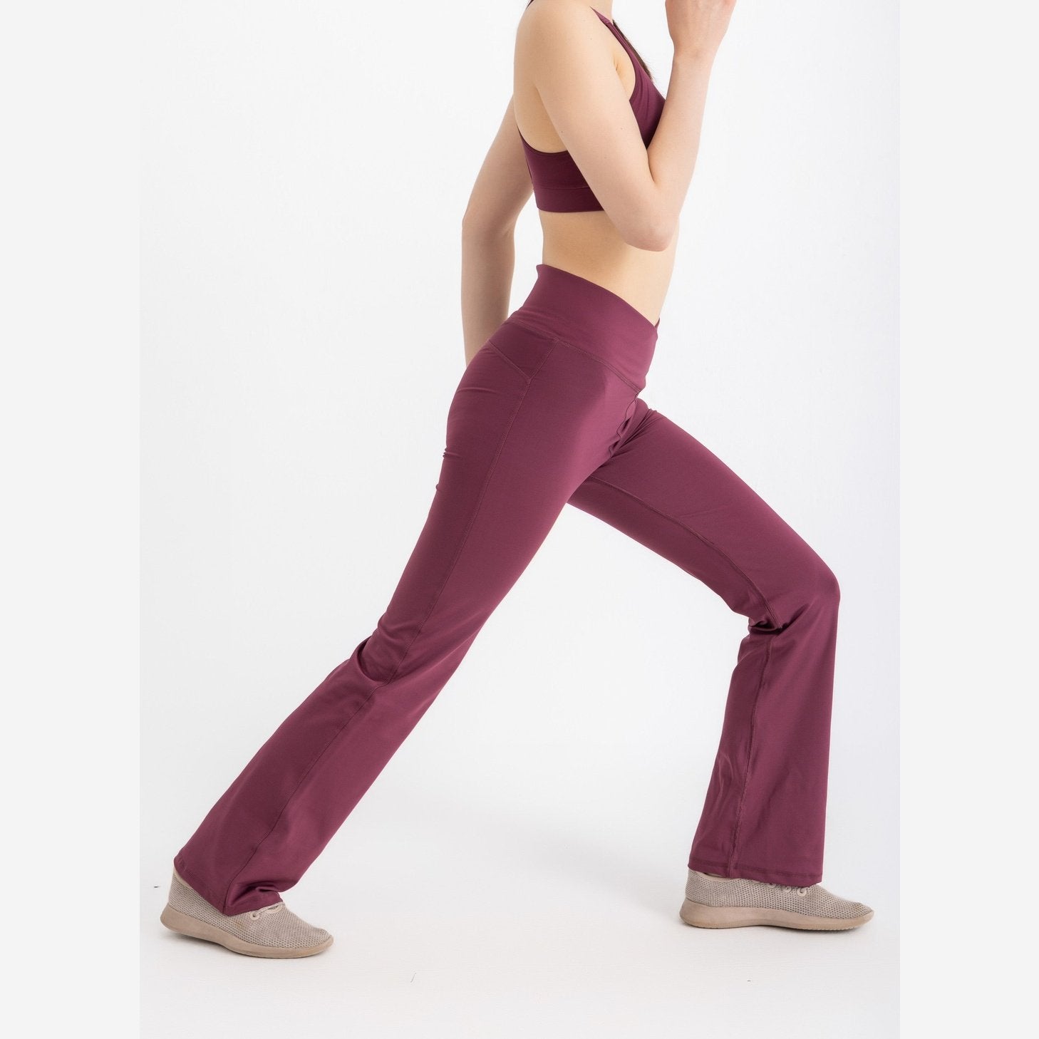 V-Flare Leggings -Crushed Violets