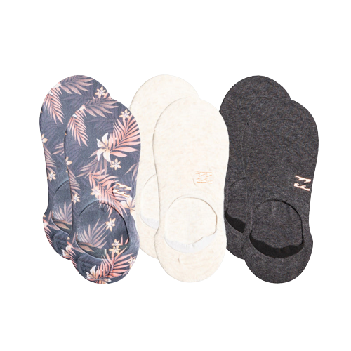 Billabong Safari Nights No Show 3-pack Socks for Women