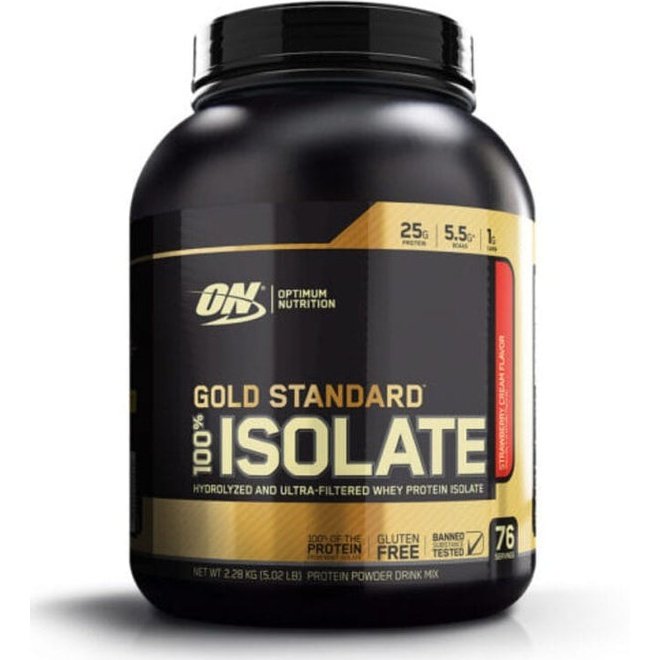 Gold Standard 100 Isolate Ultra Filtered Whey Protein - Strawberry 228 Kgs (5 lbs)