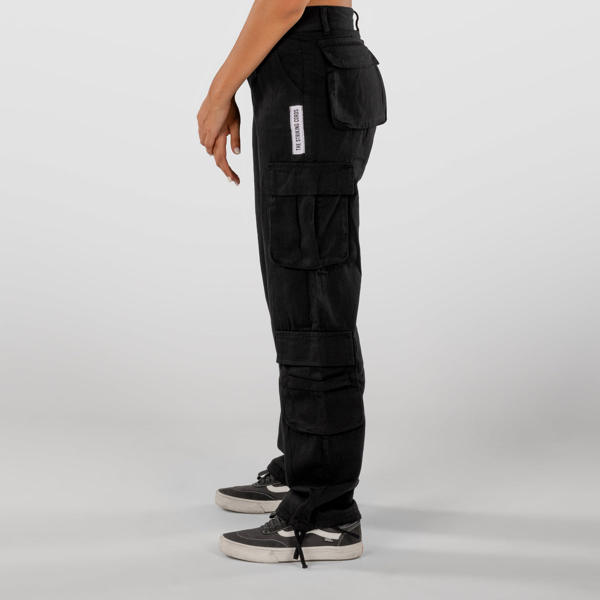 Baggy Midd Rise Cargo Black