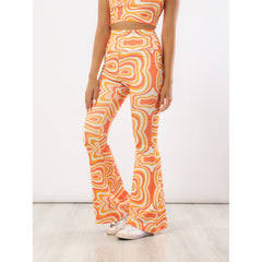 Swirl Flared Printed Trousers - Sporty Pro
