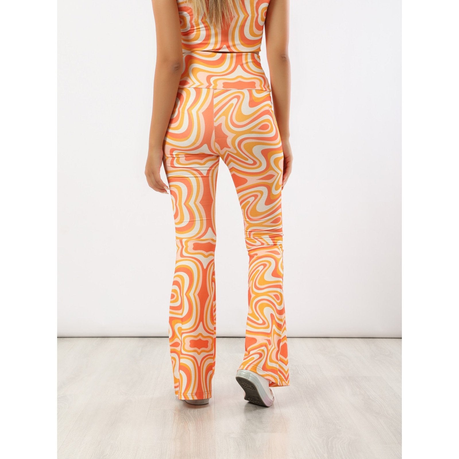 Swirl Flared Printed Trousers - Sporty Pro