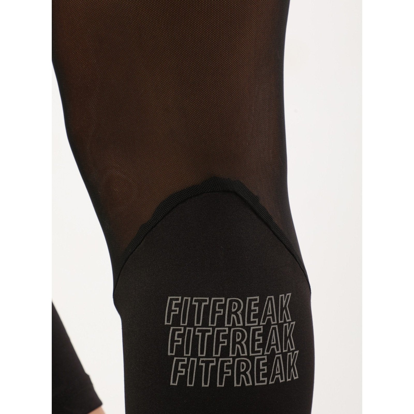Black High Waisted 3/4 Mesh Leggings - Sporty Pro