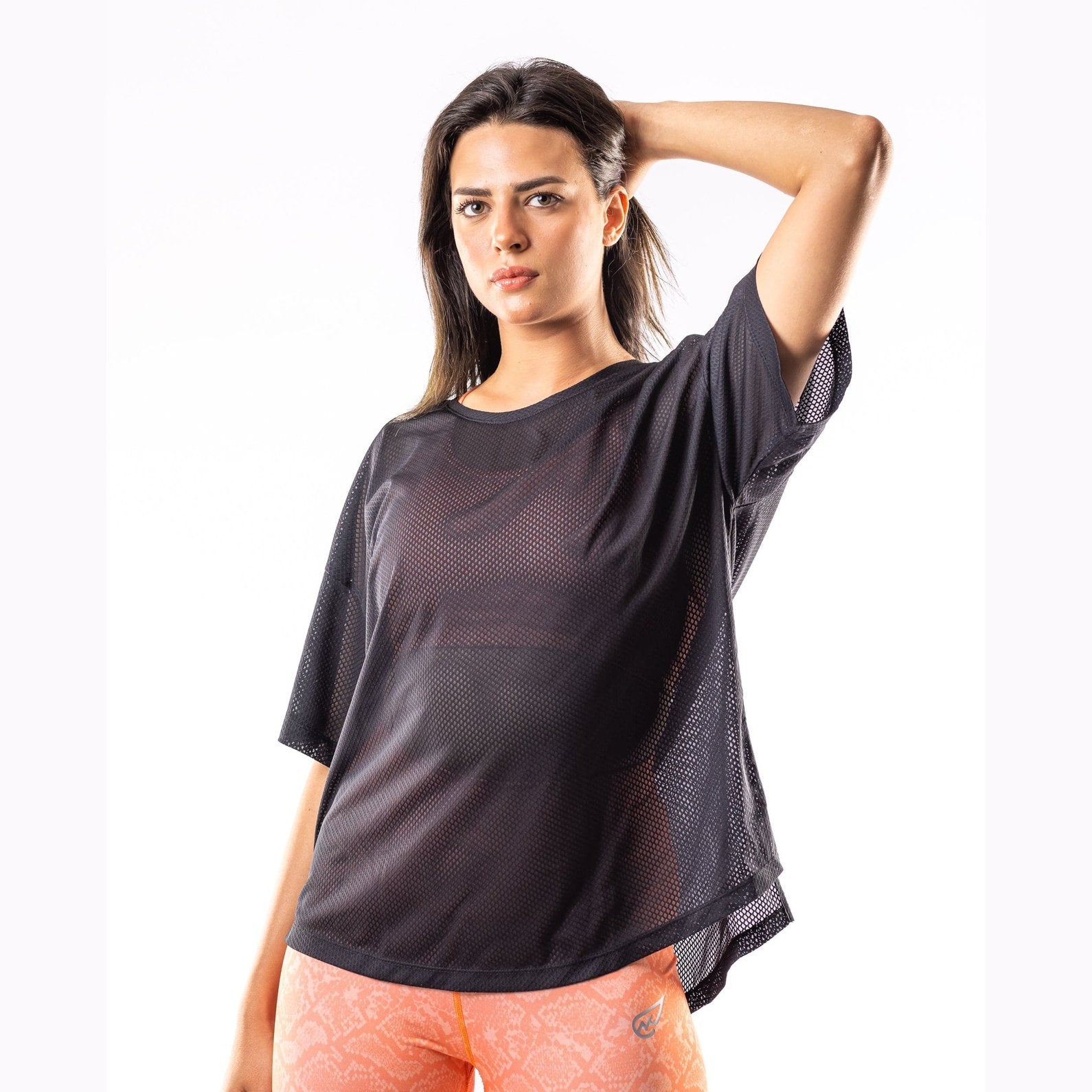 Breathable Mesh T-Shirt in Black - Sporty Pro