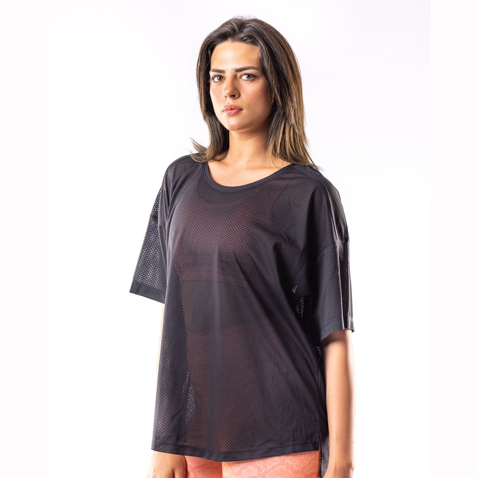 Breathable Mesh T-Shirt in Black - Sporty Pro