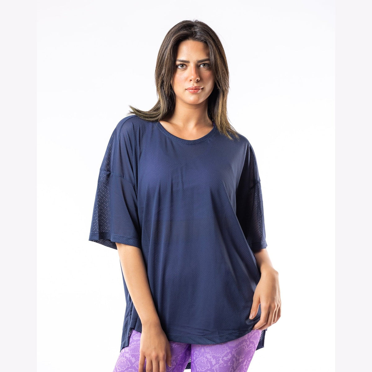 Breathable Mesh T-Shirt in Mood Indigo - Sporty Pro