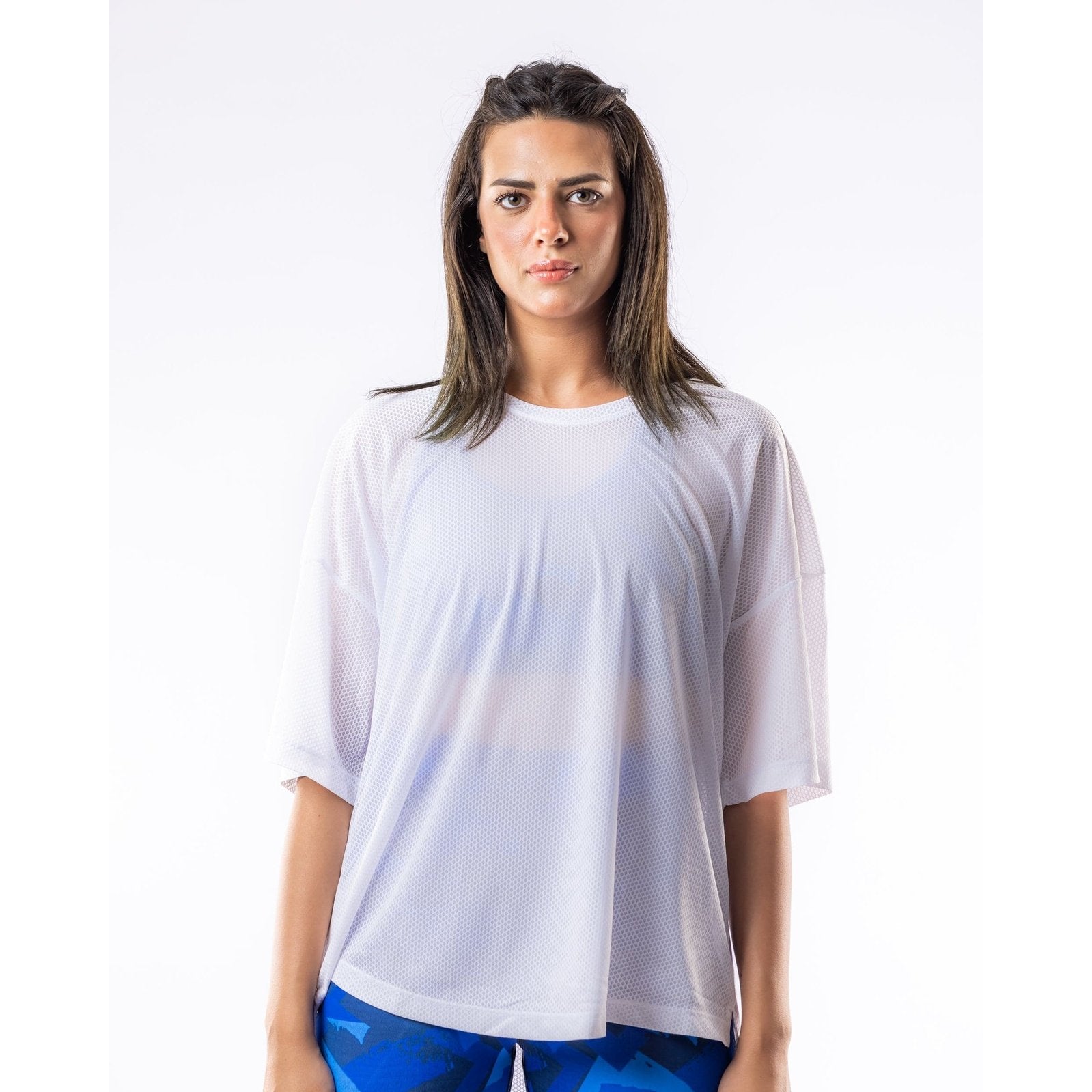 Breathable Mesh T-Shirt in White - Sporty Pro
