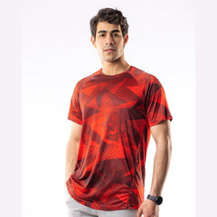 Red Black Dot Lines T.Shirt - Sporty Pro