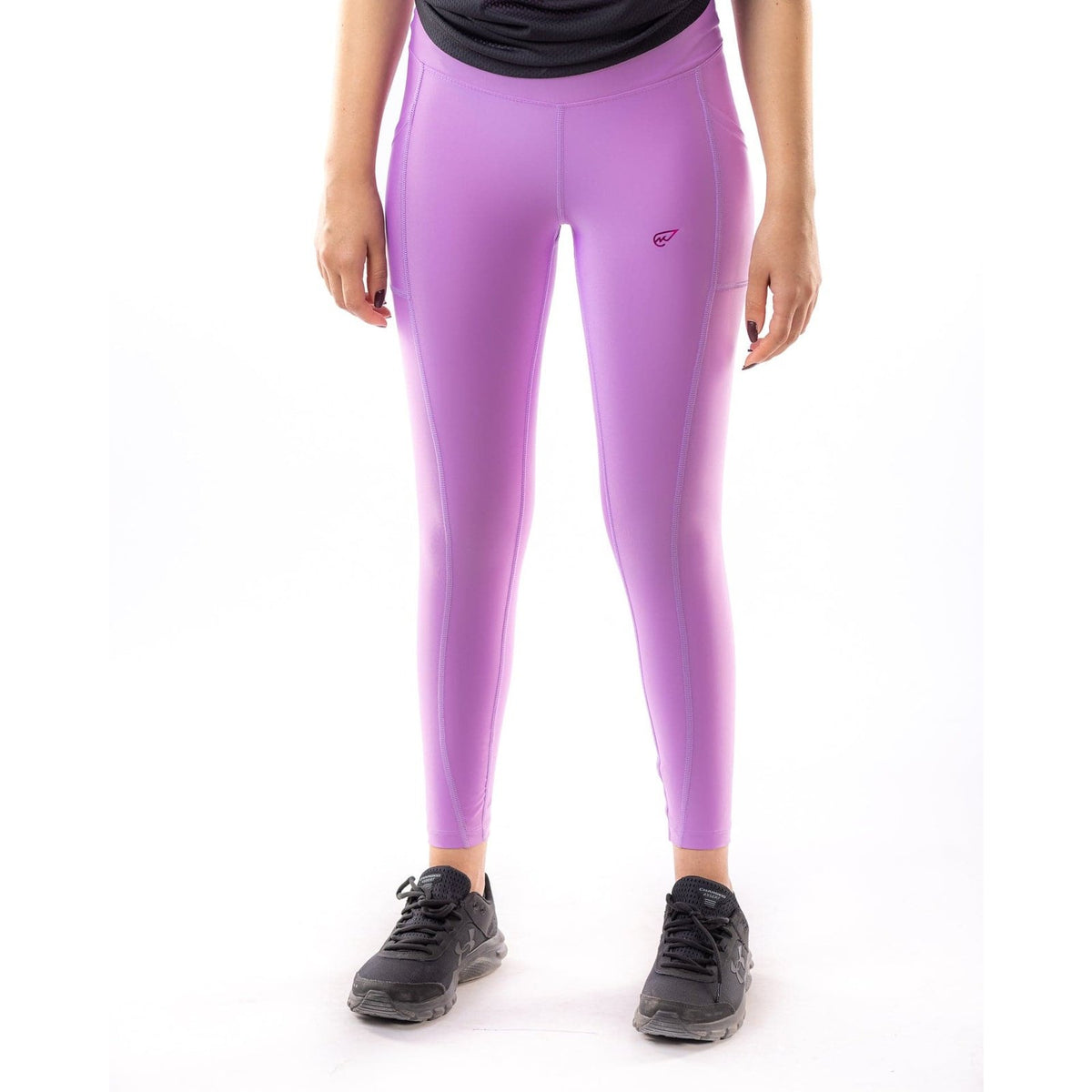 Solid Mid Rise Legging in African Violet - Sporty Pro