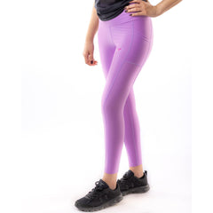 Solid Mid Rise Legging in African Violet - Sporty Pro