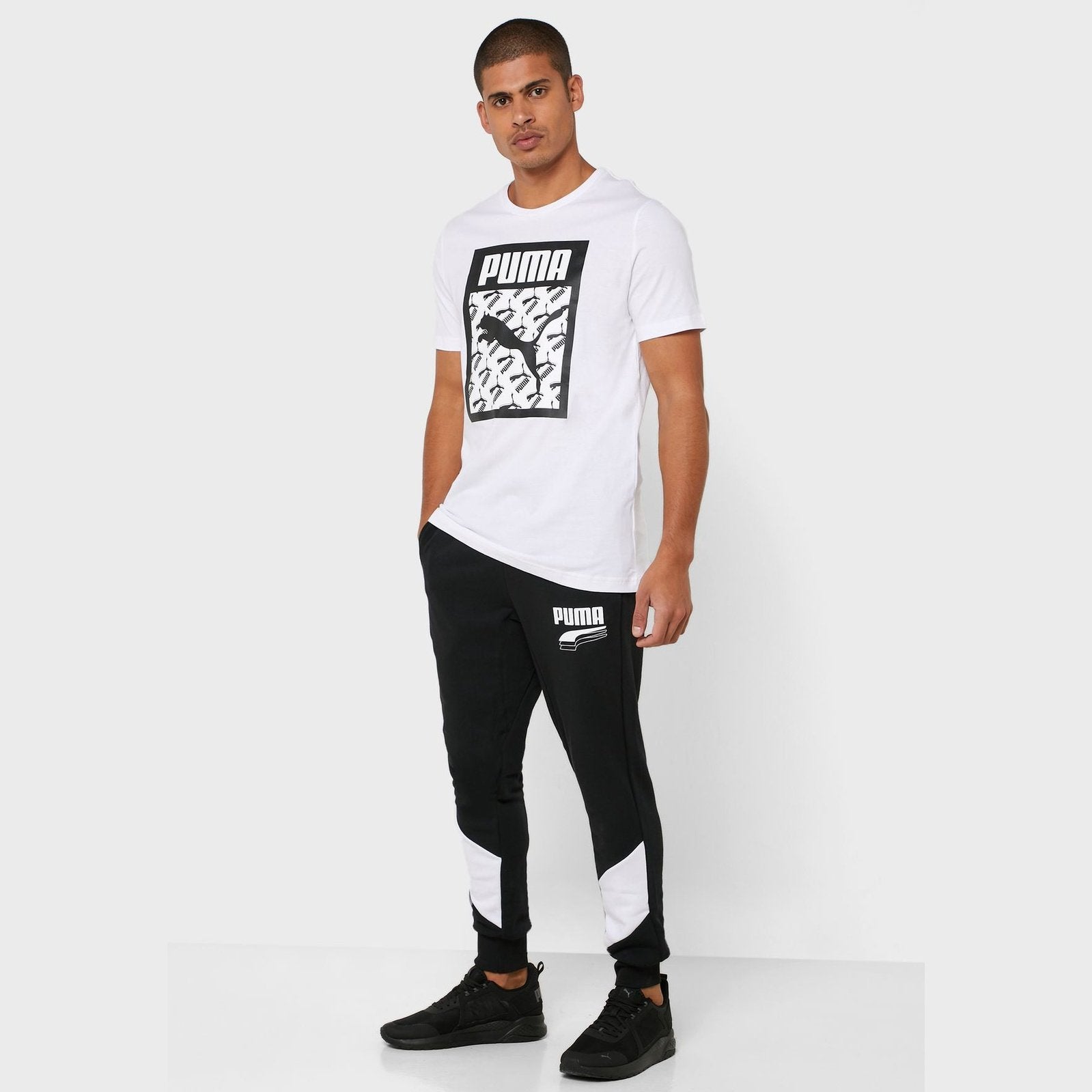 Logo Tee Logo Fill Puma White - Sporty Pro