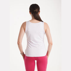 White Sleeveless Workout Shirt