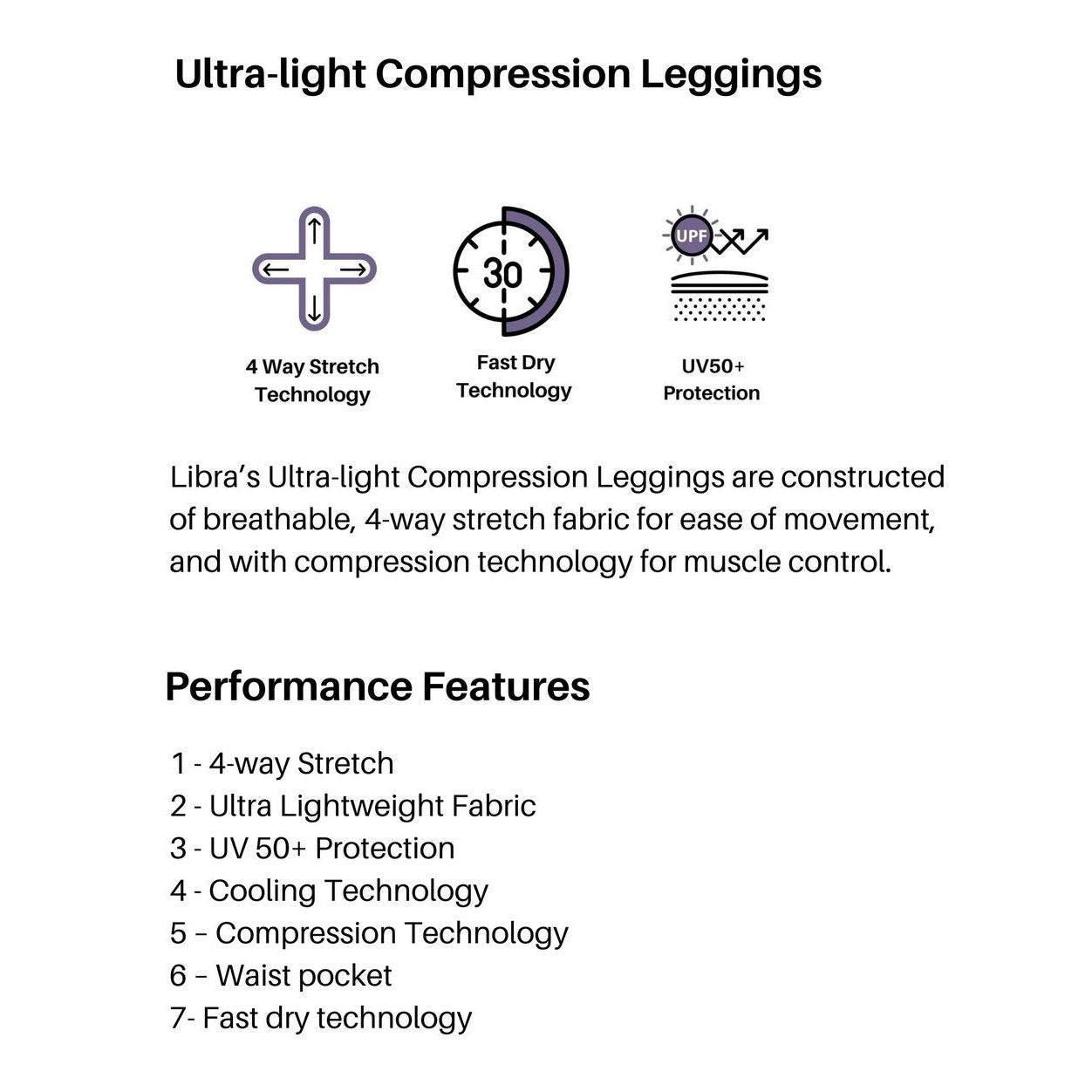 Black Ultra-light Compression Leggings - Sporty Pro
