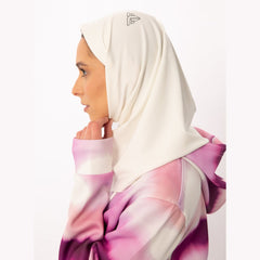 Sports Hijab In White - Sporty Pro