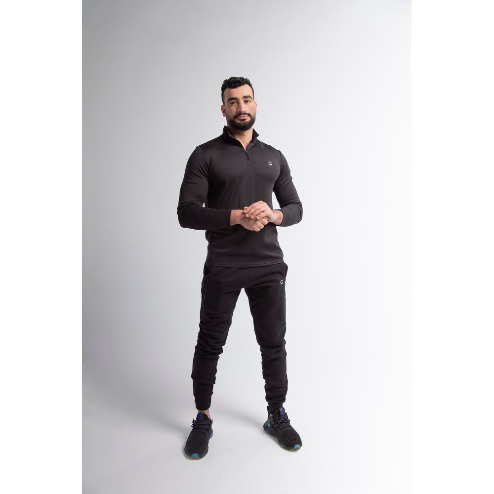 Quarter Zipper Black - Unisex - Sporty Pro