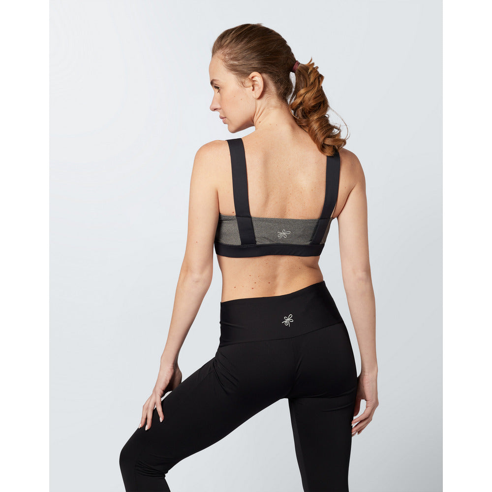 Heather Sports Bra- Charcoal - Sporty Pro