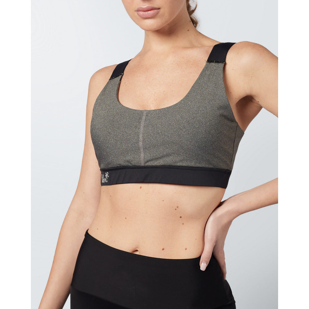 Heather Sports Bra- Charcoal - Sporty Pro