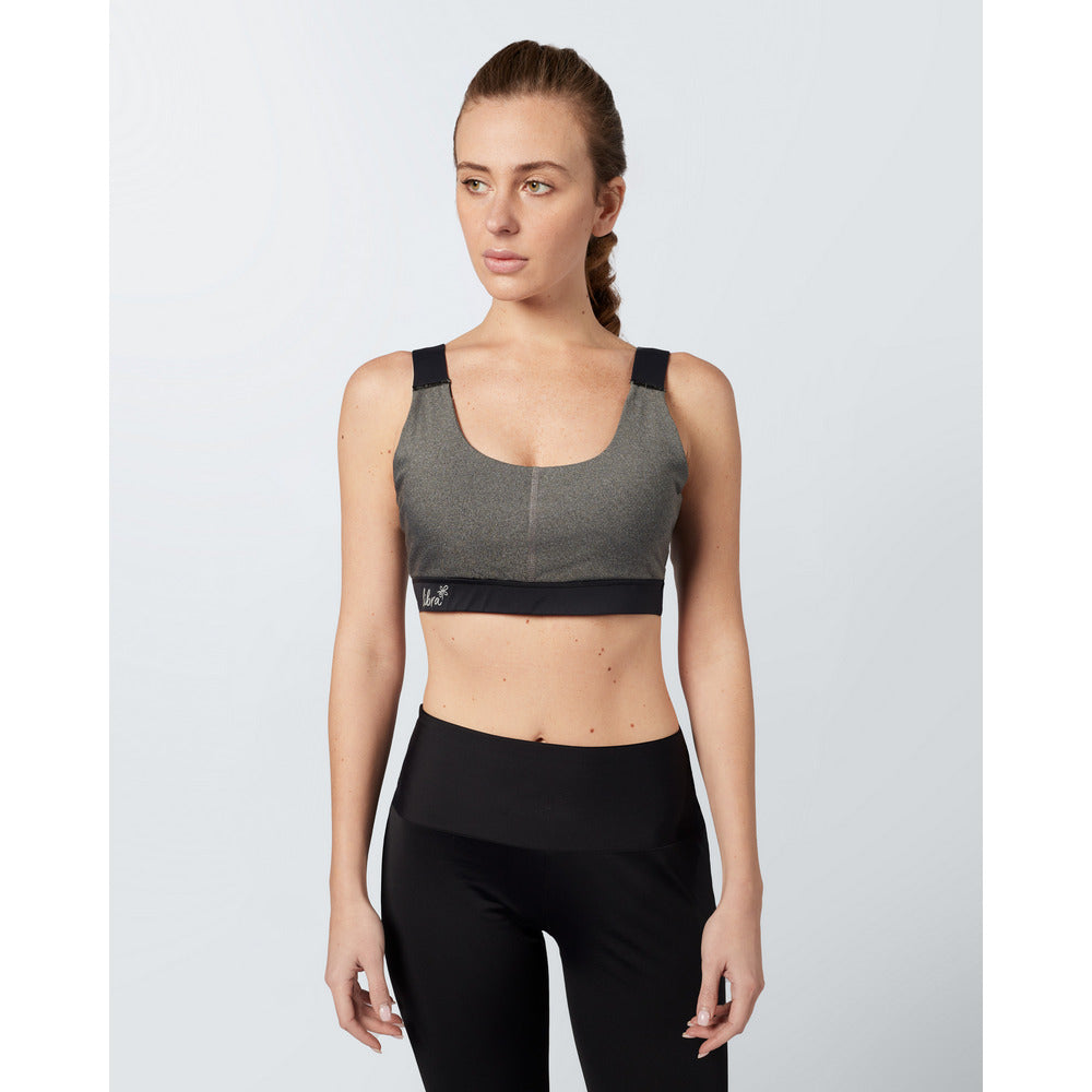 Heather Sports Bra- Charcoal - Sporty Pro