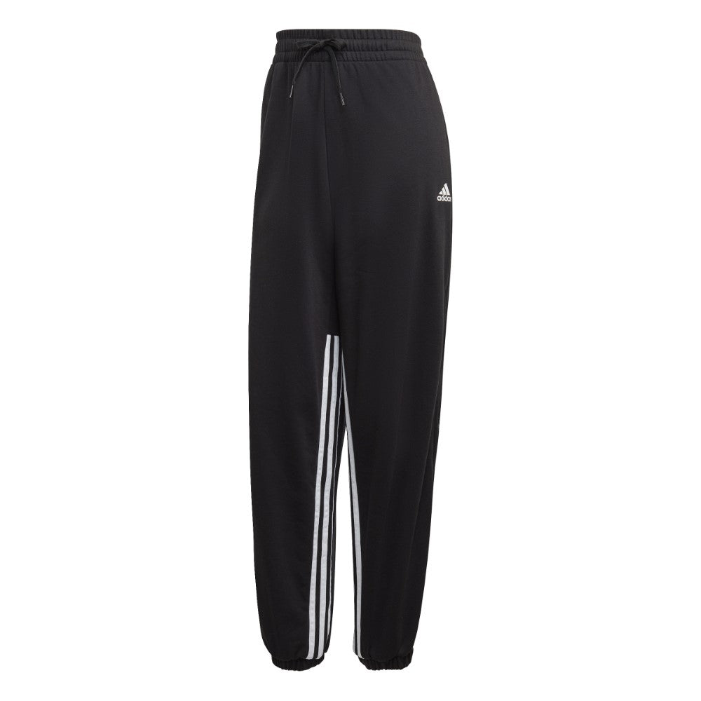 Adidas Women Hyperglam 3-Stripes Oversized Cuffed Joggers With Side Zippers - Sporty Pro