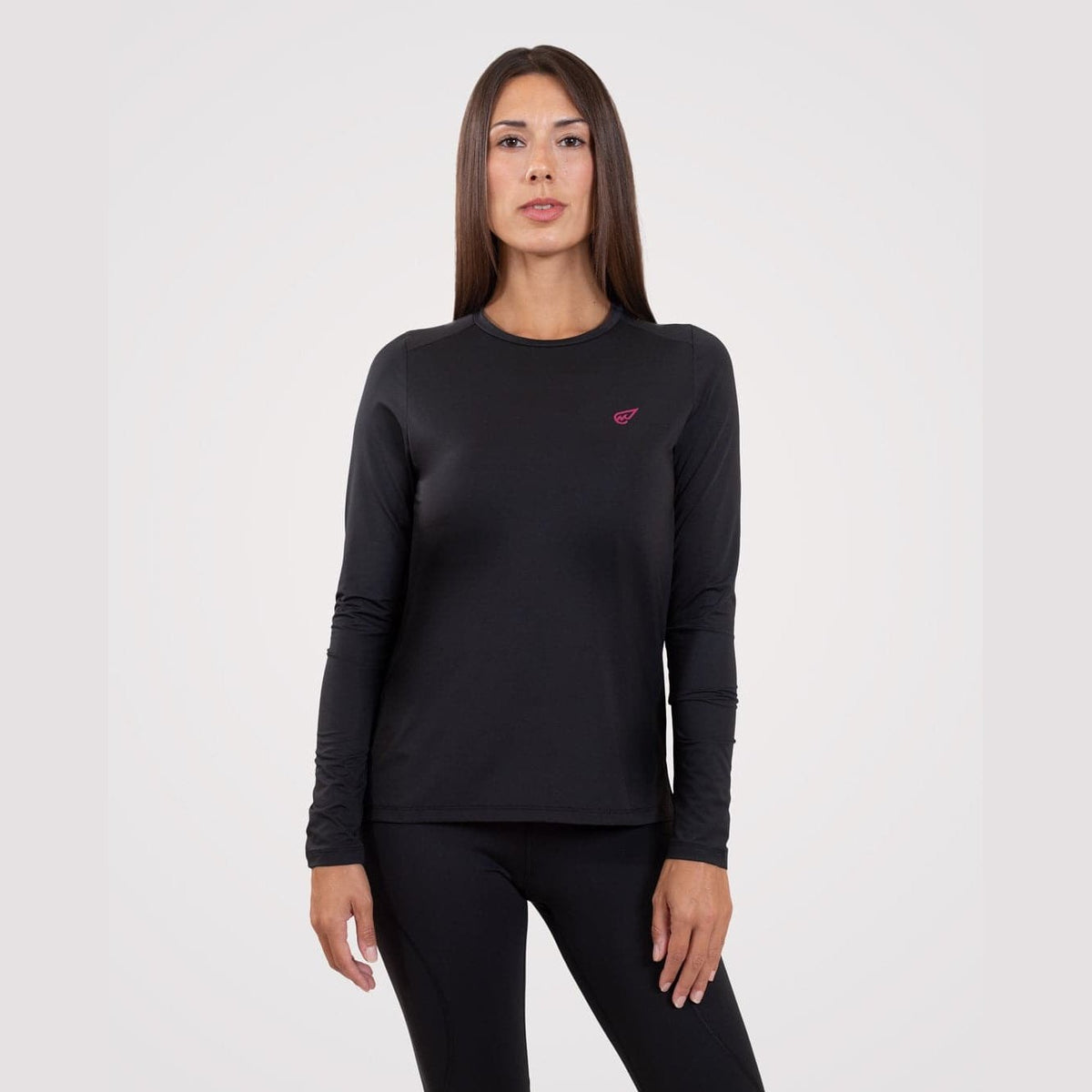 Basic Long Sleeve Top in Black - Sporty Pro