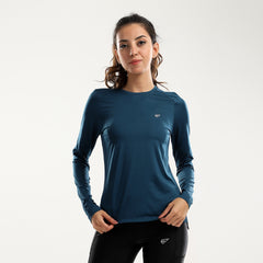 Basic Long Sleeve Top in Teal - Sporty Pro