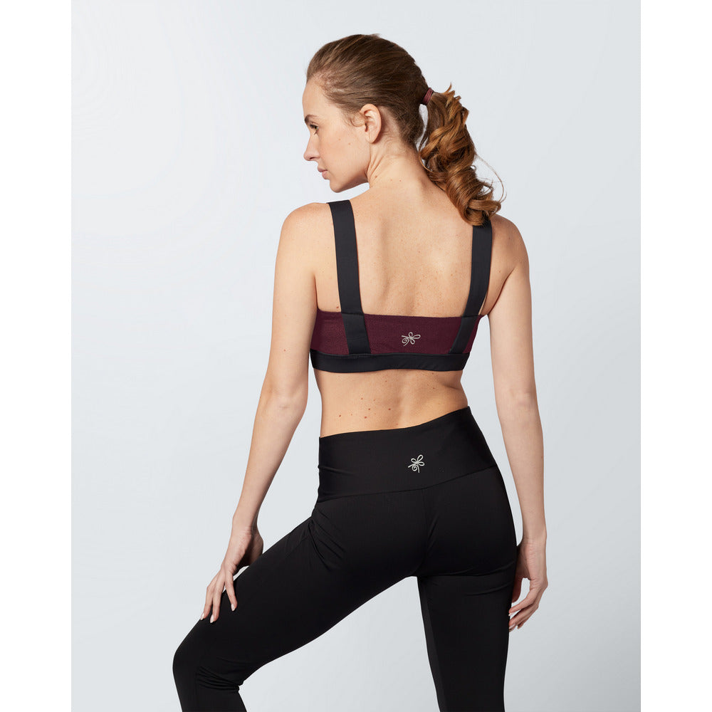 Heather Sports Bra -Maroon Red - Sporty Pro